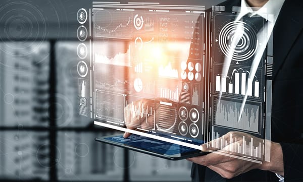Artificial intelligence dashboard display.